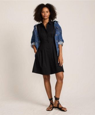 Women's Cambric Above the Knee Shirt Dress