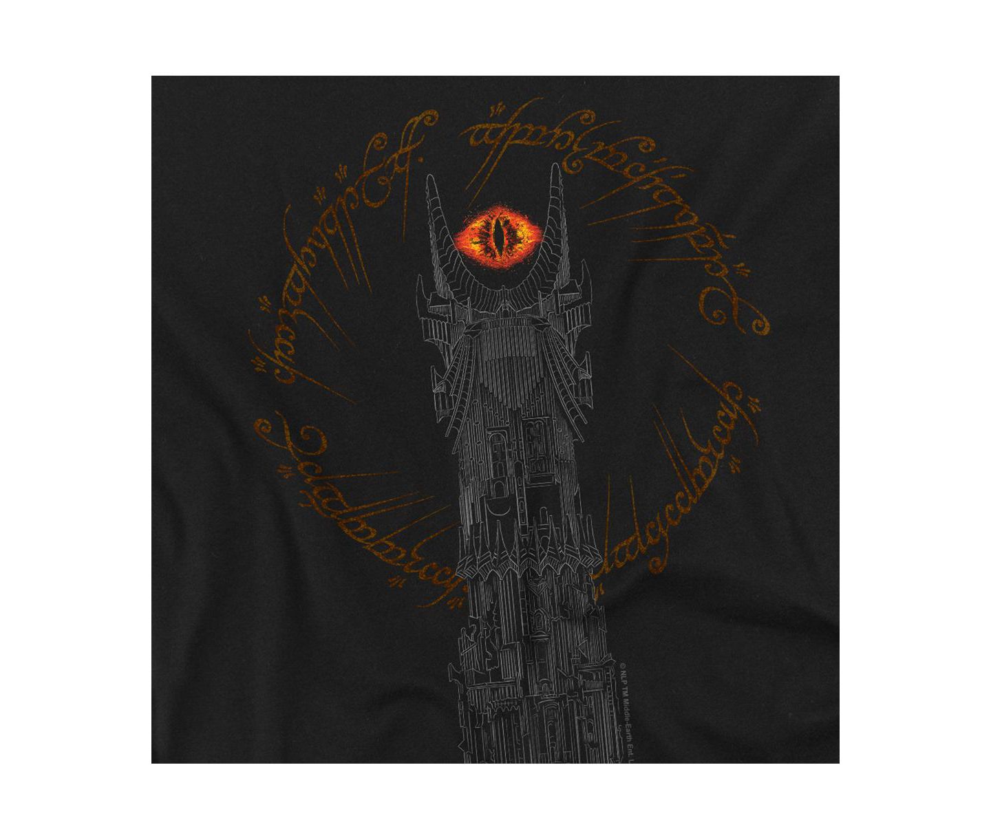 Мужская футболка Lord Of The Rings Fellowship Tower Of Mordor, цвет: Чёрный — фото 2