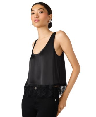 Women's Coraline Lace Hem Sleeveless Tank Top