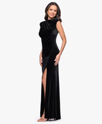 Women's Long Studded Velvet Gown