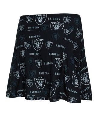 Women's Black Las Vegas Raiders Mosaic Allover Print Skort