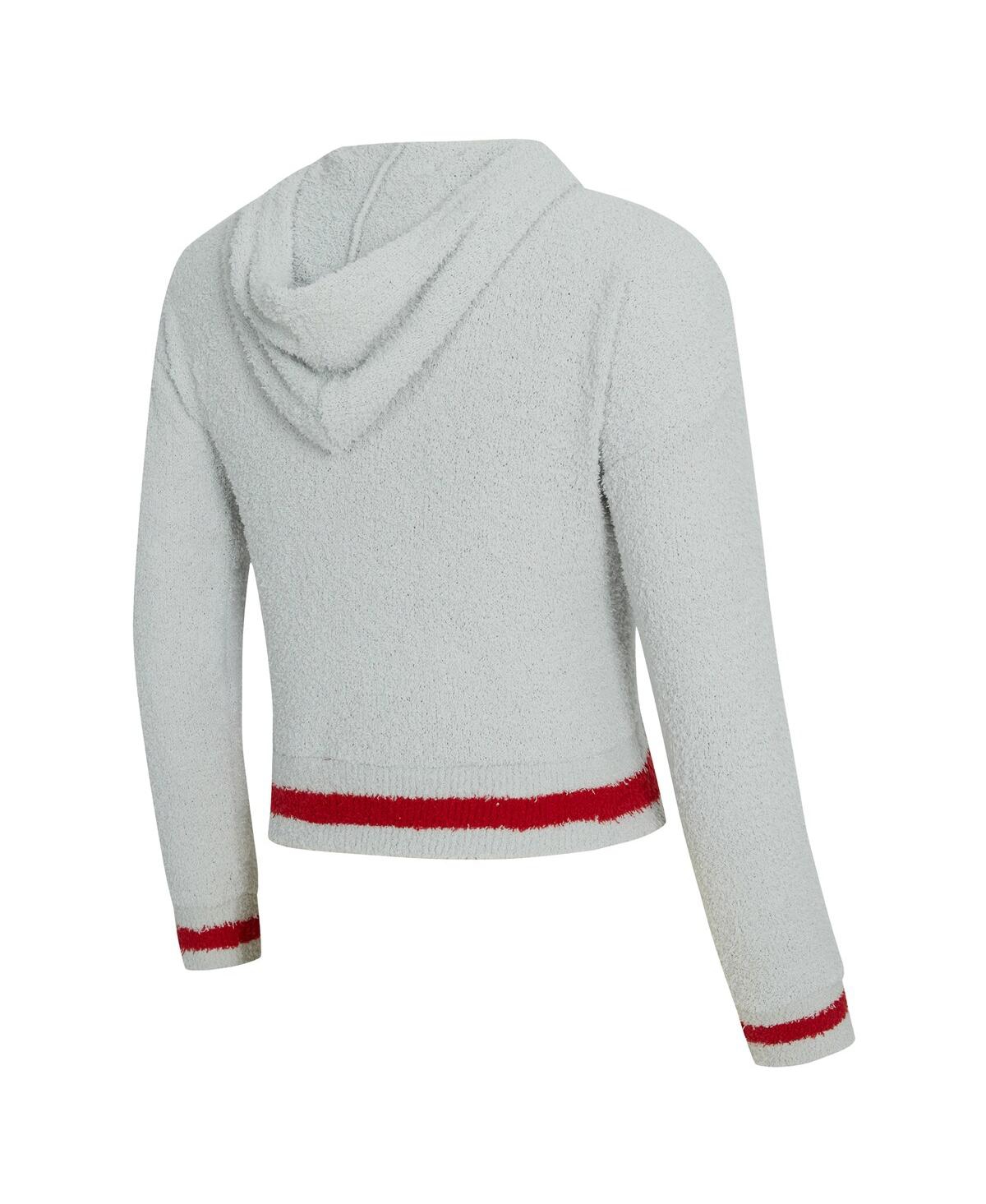 Concepts Sport Women's Gray San Francisco 49ers Whitley Long Sleeve Hoodie Top Shorts Set In Gray