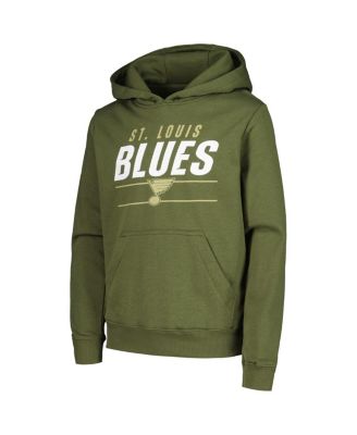 Big Boys and Girls Olive St. Louis Blues Podium Fleece Pullover Hoodie