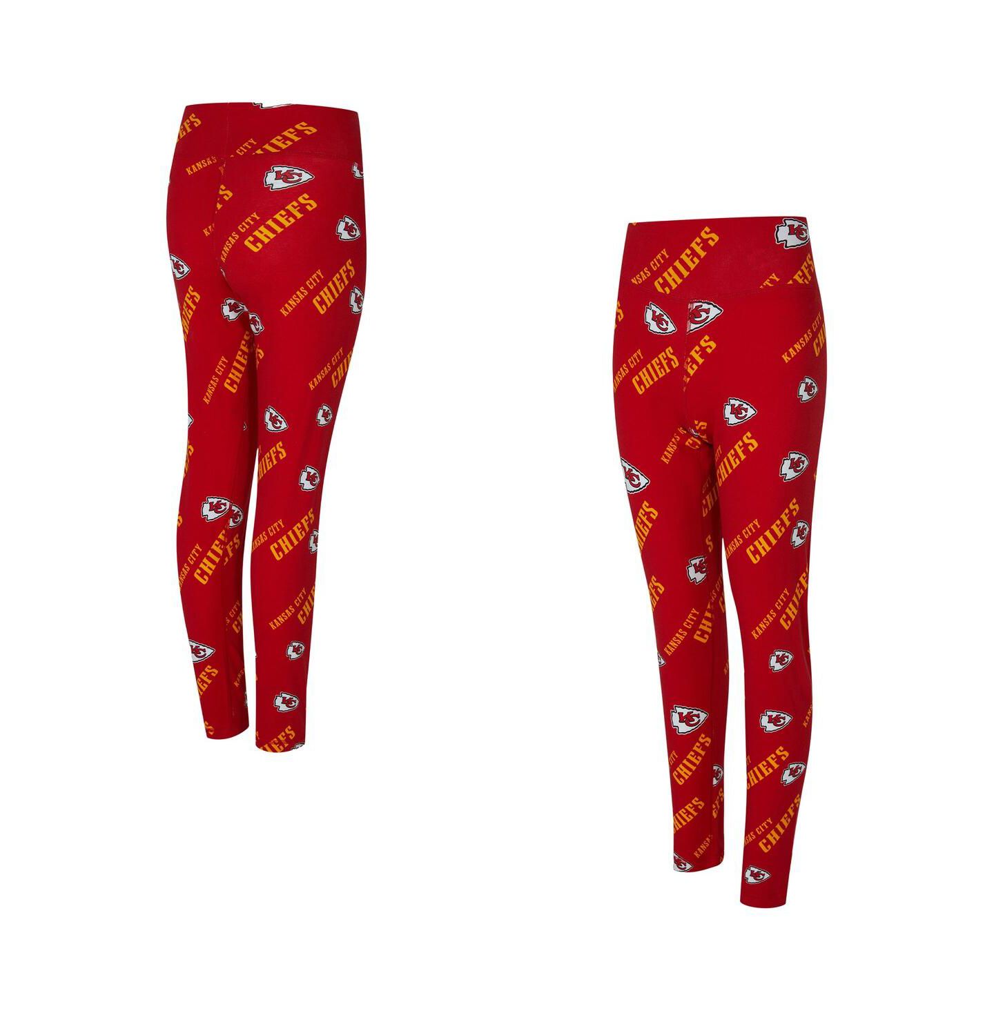 Женские леггинсы Concepts Sport Red Kansas City Chiefs Mosaic Allover Print — фото 1