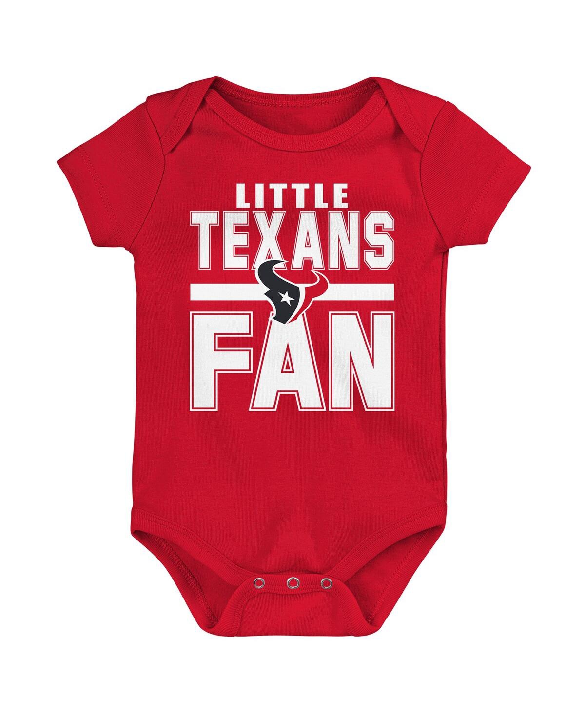 Outerstuff Newborn 3-piece Houston Texans Little Tike Bodysuit Set In Blue
