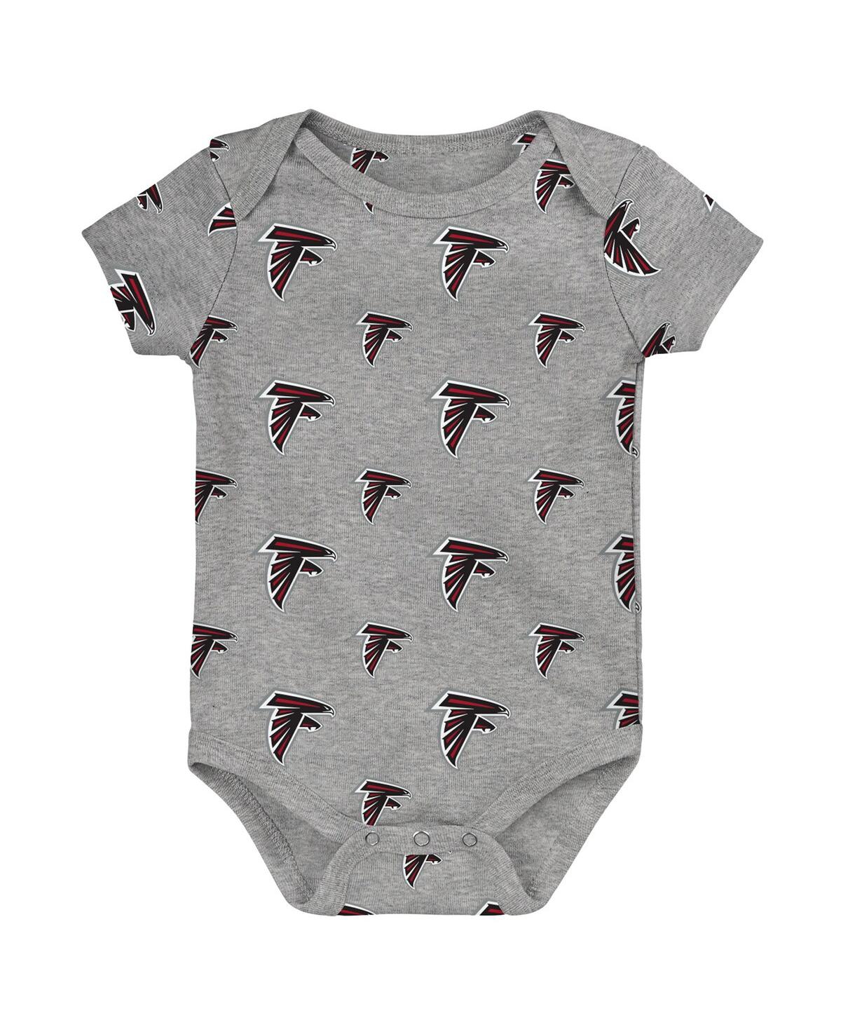 Outerstuff Newborn 3-piece Atlanta Falcons Little Tike Bodysuit Set In Multi