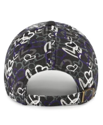 Big Girls Black Baltimore Ravens Mural Clean Up Adjustable Hat