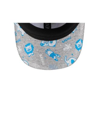 Baby Boys and Girls Gray Detroit Lions Animal 9TWENTY Adjustable Hat