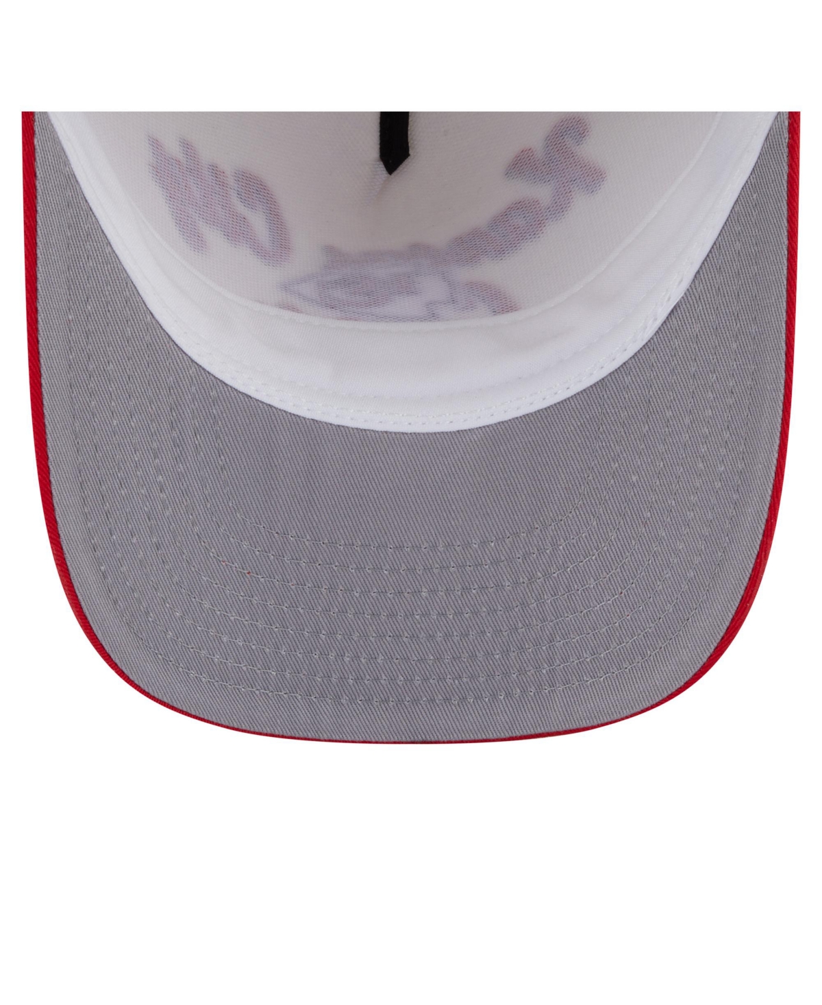 New Era Men's Cream/red Kansas City Chiefs Chainstitch A-frame 9fifty Adjustable Hat In Neutral