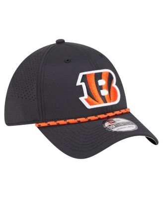 Men's Black Cincinnati Bengals Perforated 39THIRTY Flex Hat