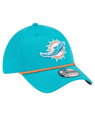Men's Aqua Miami Dolphins Perforated 39THIRTY Flex Hat