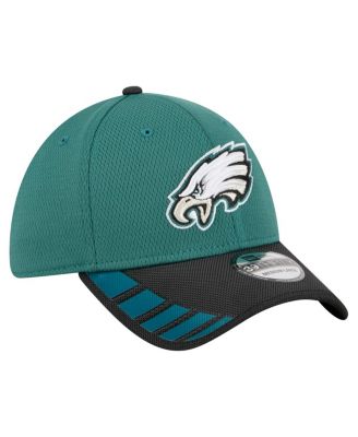 Men's Midnight Green Philadelphia Eagles Visor Hit 39THIRTY Flex Hat