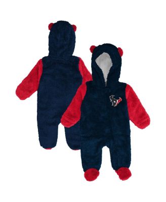 Outerstuff - Baby Boys and Girls Navy Houston Texans Stay Napping Fleece Bunting Full-Zip Sleeper