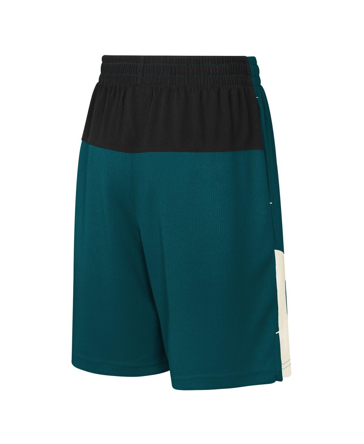 Outerstuff Big Boys And Girls Midnight Green Philadelphia Eagles Fandemonium Mesh Shorts In Green