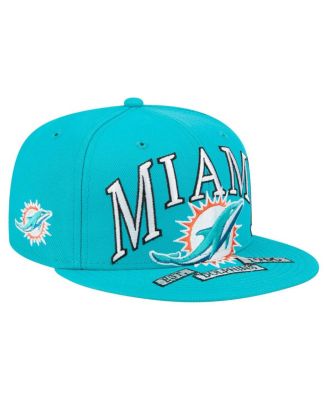 New Era - Men's Aqua Miami Dolphins Oversized 59FIFTY Fitted Hat