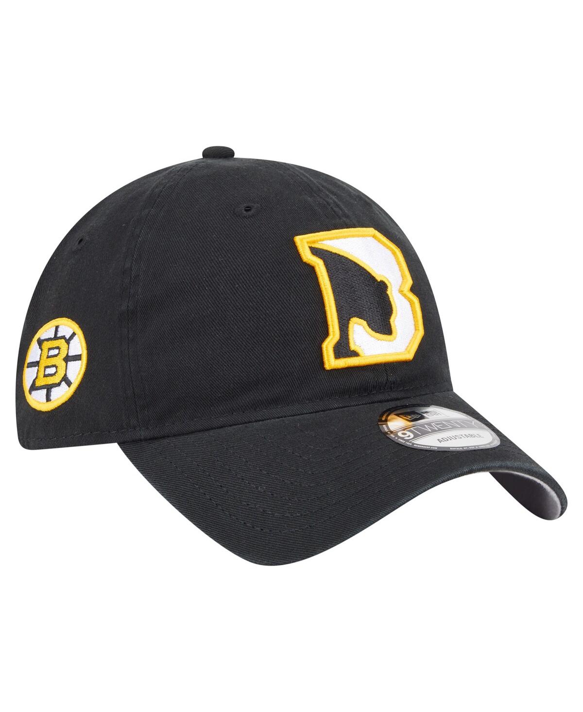 New Era Men's Black Boston Bruins Deceptor 9twenty Adjustable Hat In Black