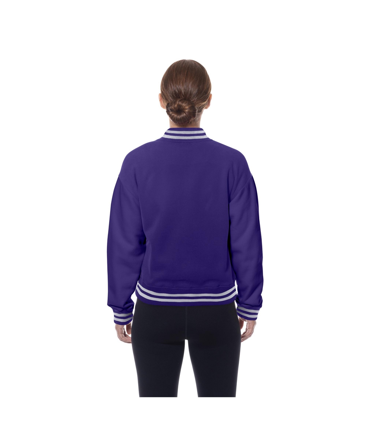New Era Women's Purple Minnesota Vikings Throwback Fleece Full-snap Jacket In Purple