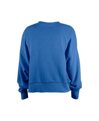 Girl's Blue Detroit Lions Flip Sequin Sweatshirt