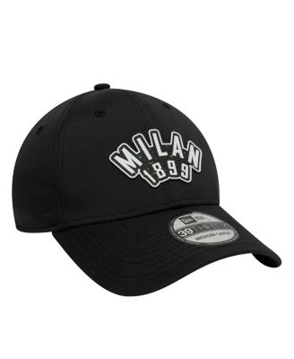 Men's Black AC Milan Recycled Rubber 39THIRTY Fitted Hat