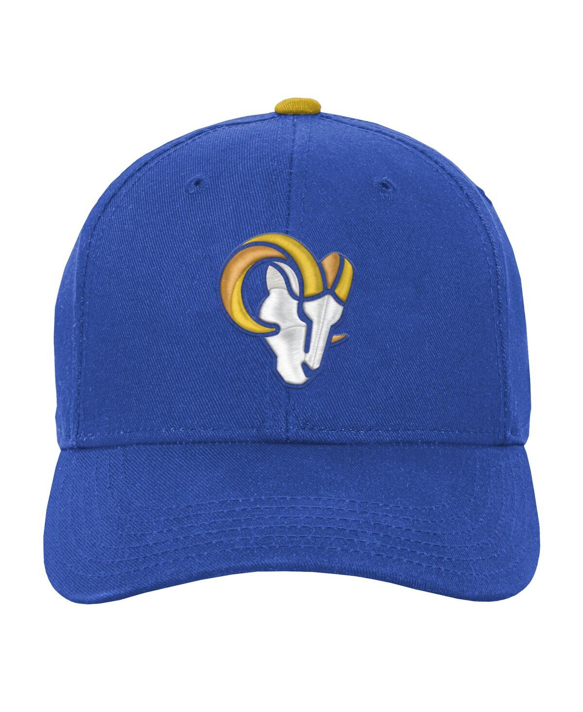 Outerstuff Big Boys And Girls Royal Los Angeles Rams Team Pre-curved Adjustable Hat In Blue