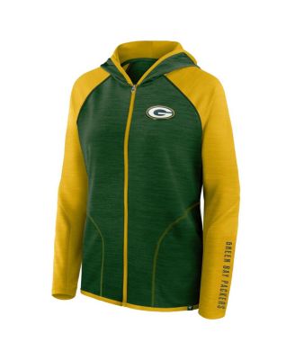 Women's Green Green Bay Packers Plus Size End Around Pass Full-Zip Hoodie