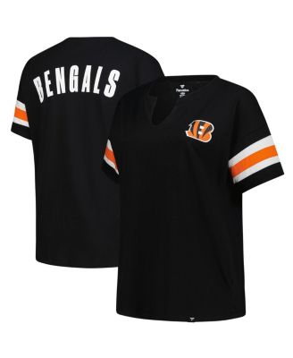 Fanatics - Women's Black Cincinnati Bengals Plus Size Redzone Notch Neck T-Shirt