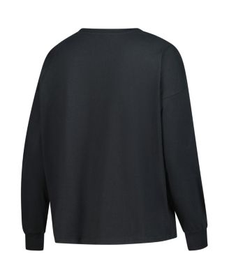 Women's Black Cincinnati Bengals Plus Size Muse Sydney Long Sleeve T-Shirt