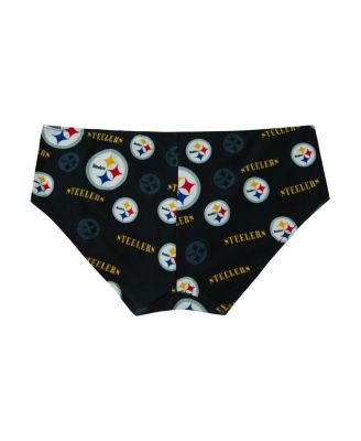 Women's Black Pittsburgh Steelers Mosaic Allover Print Knit Panty