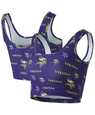 Concepts Sport - Women's Purple Minnesota Vikings Mosaic Allover Print Bralette