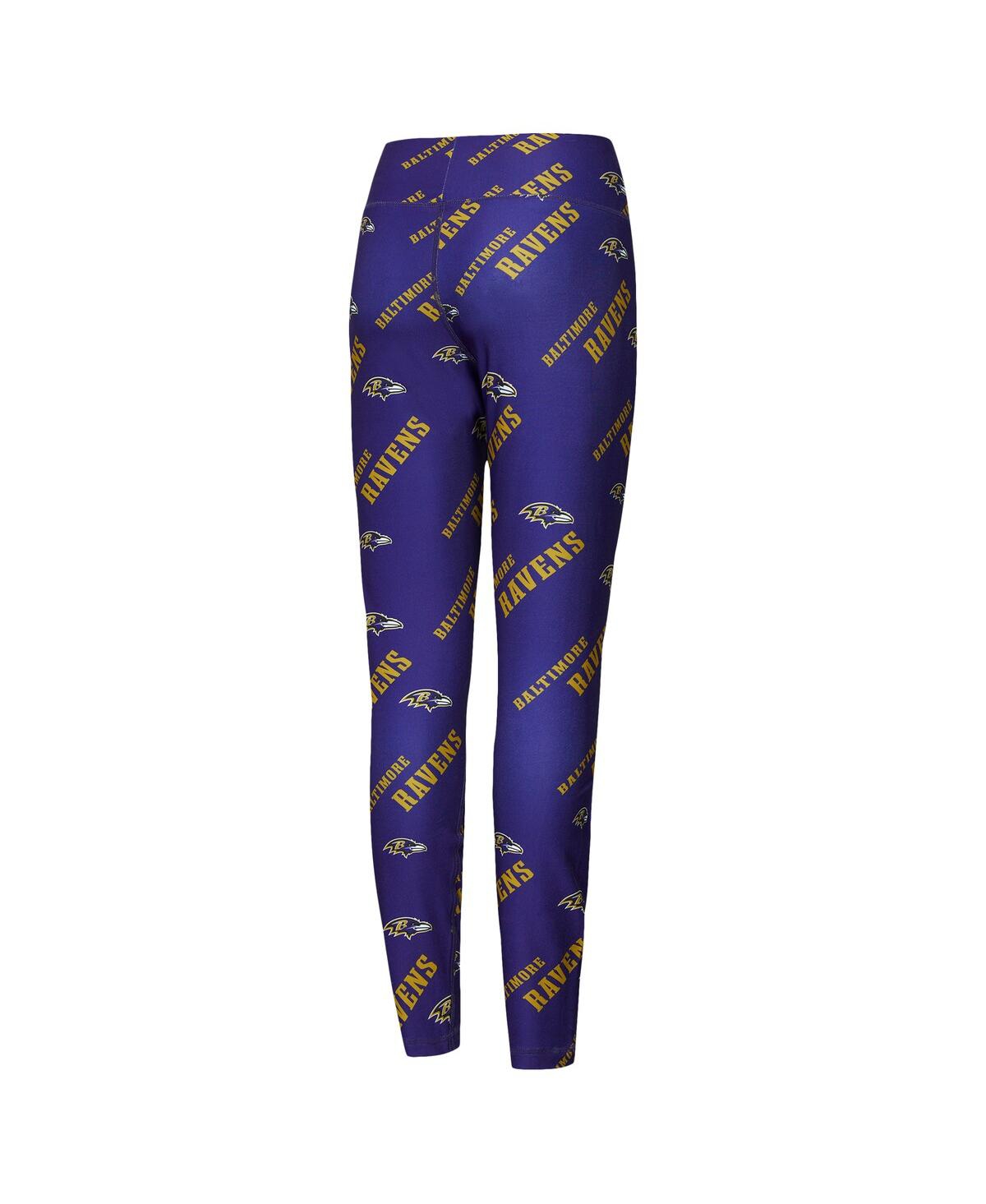 Concepts Sport Women's Purple Baltimore Ravens Breakthrough Allover Print Knit Sleep Leggings In Purple