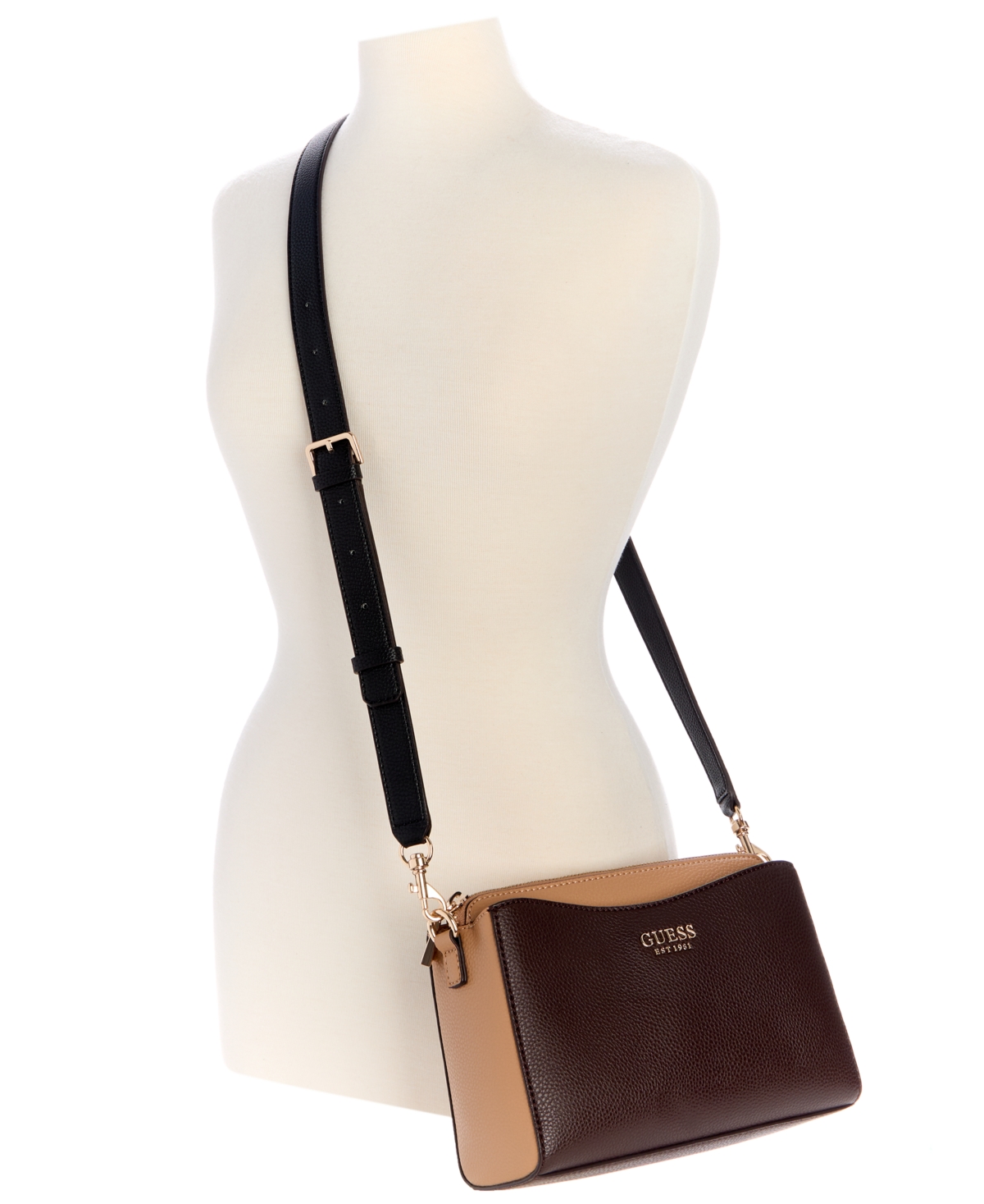 Guess Lyndi Girlfriend Crossbody Bag In Brown