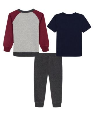 Boys' 2T-7 T-Shirt and Joggers, 3-Piece Set
