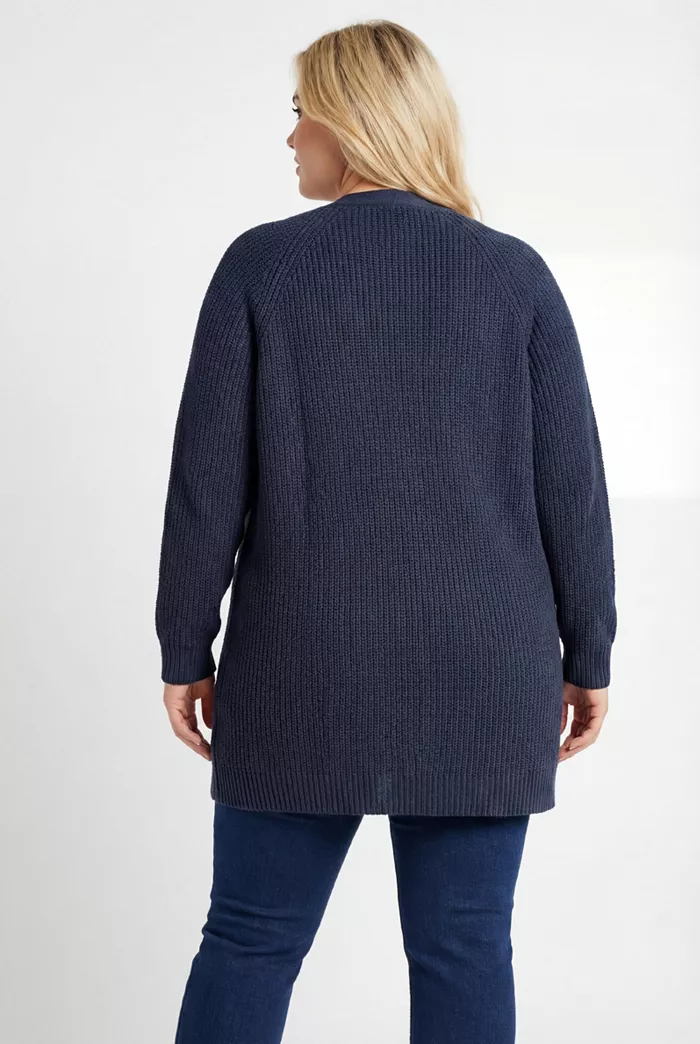 Plus Size Within Button-Front Shaker Cardigan Sweater - thumbnail 8