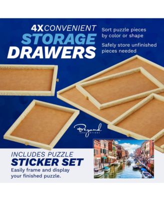 Wooden Puzzle Table – Portable Jigsaw Organizer