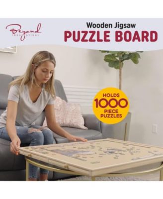 Wooden Puzzle Table – Portable Jigsaw Organizer
