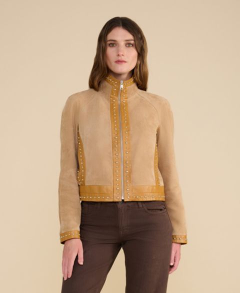 Женские куртки Furniq UK Women's Suede Studded Jacket