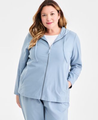 Plus Size Zip-Up Hooded Sweatshirt, Macy's Exclusive