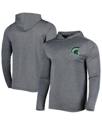 Knights Apparel - Men's Gray Michigan State Spartans Hoodie Long Sleeve T-Shirt