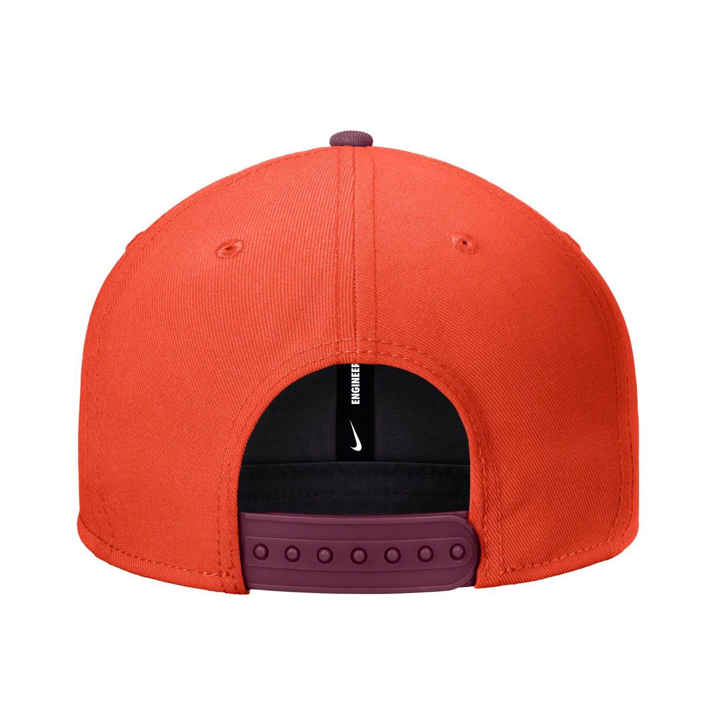 Мужская кепка Nike Orange Virginia Tech Hokies Vintage Script Pro Dri-FIT Snapback Hat — фото 2