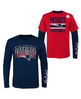 Outerstuff - Preschool Navy/Red New England Patriots Fan Fave T-shirt Combo Set