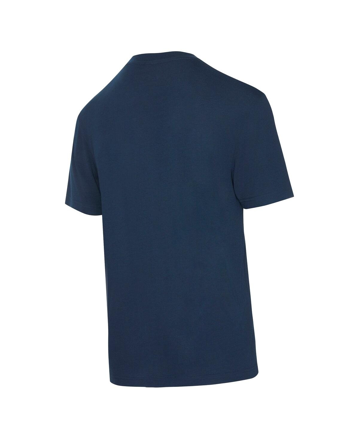 Concepts Sport Men's 2-piece Navy/orange Chicago Bears Avondale T-shirt And Flannel Pants Set In Blue