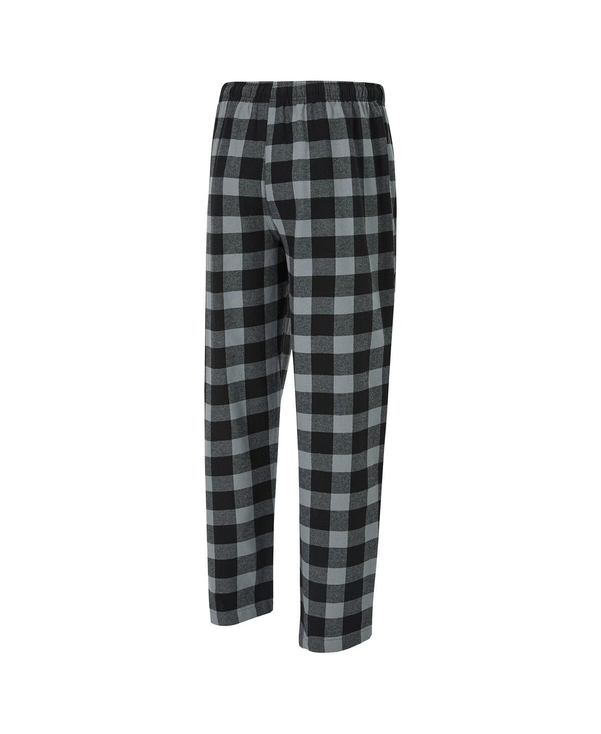 Concepts Sport Men's 2-piece Black/silver Las Vegas Raiders Avondale T-shirt And Flannel Pants Set In Black