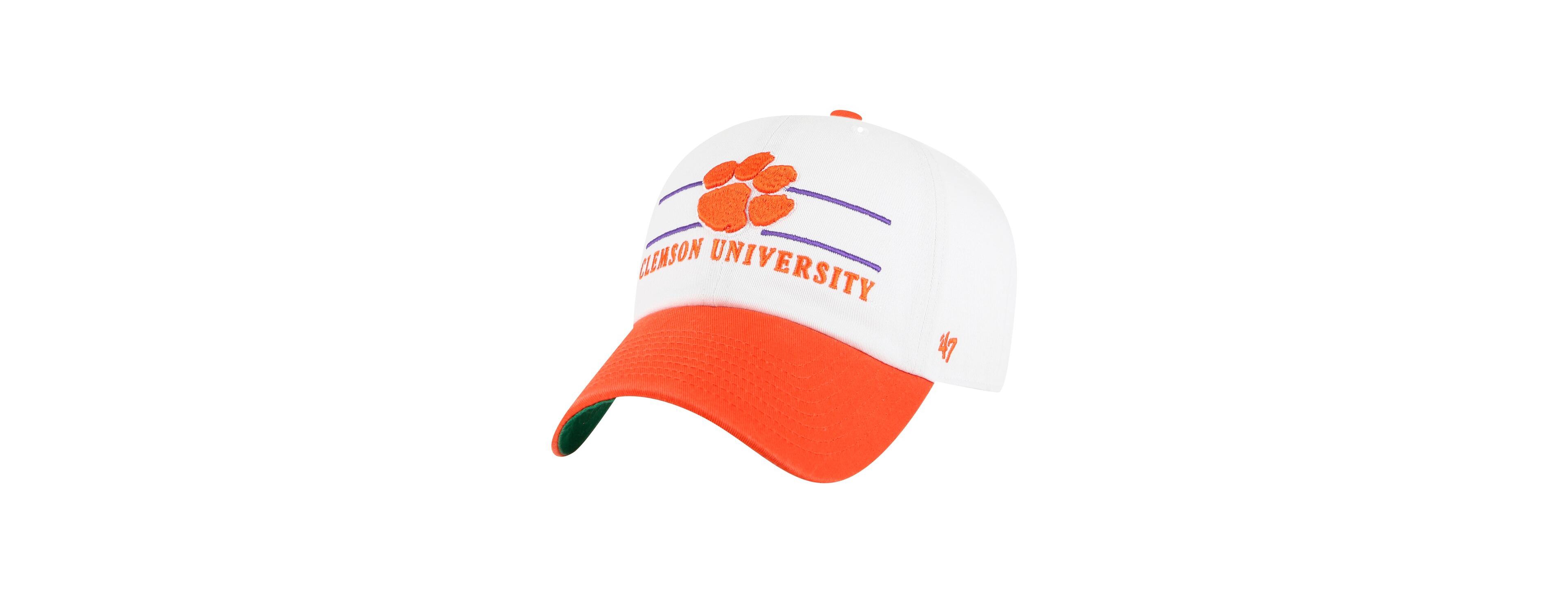 '47 Brand Men's White Clemson Tigers Gridiron Clean Up Adjustable Hat