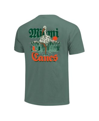 Men's and Women's Green Miami Hurricanes Hyper Local Mascot Swamp T-Shirt
