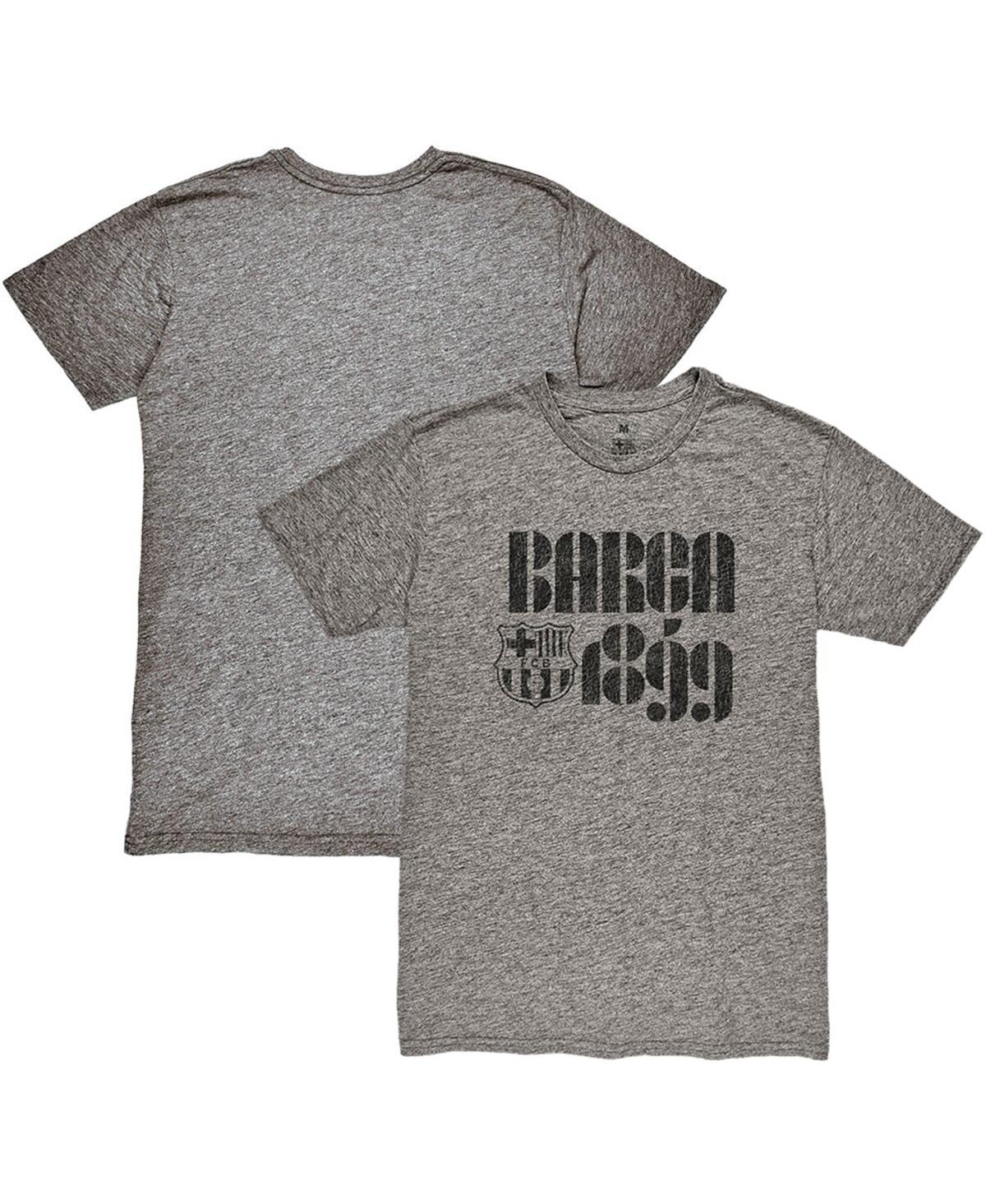 1863fc Men's Heather Gray Barcelona Retro Vibes Twisted Tri-blend Slub T-shirt In Gray