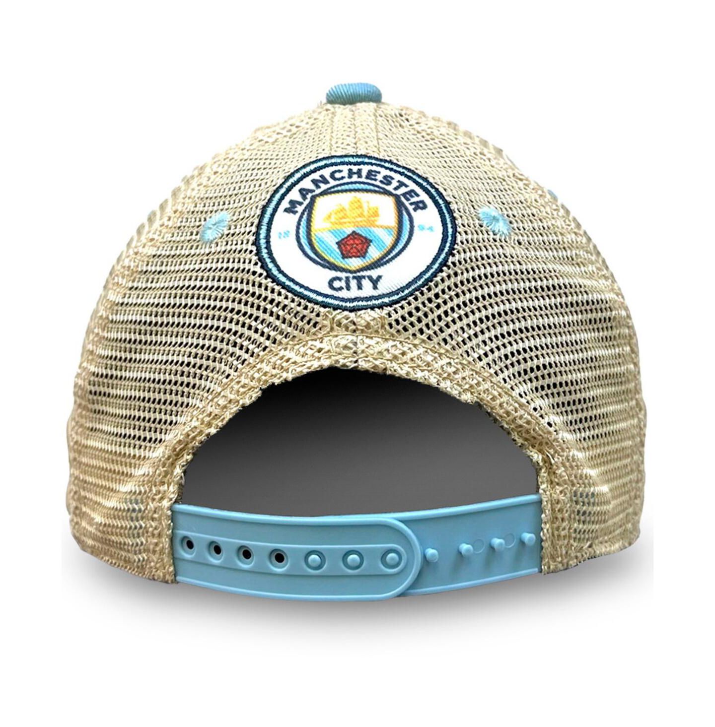 Мужская кепка 1863FC Sky Blue Manchester City Washed Trucker Adjustable Hat — фото 4
