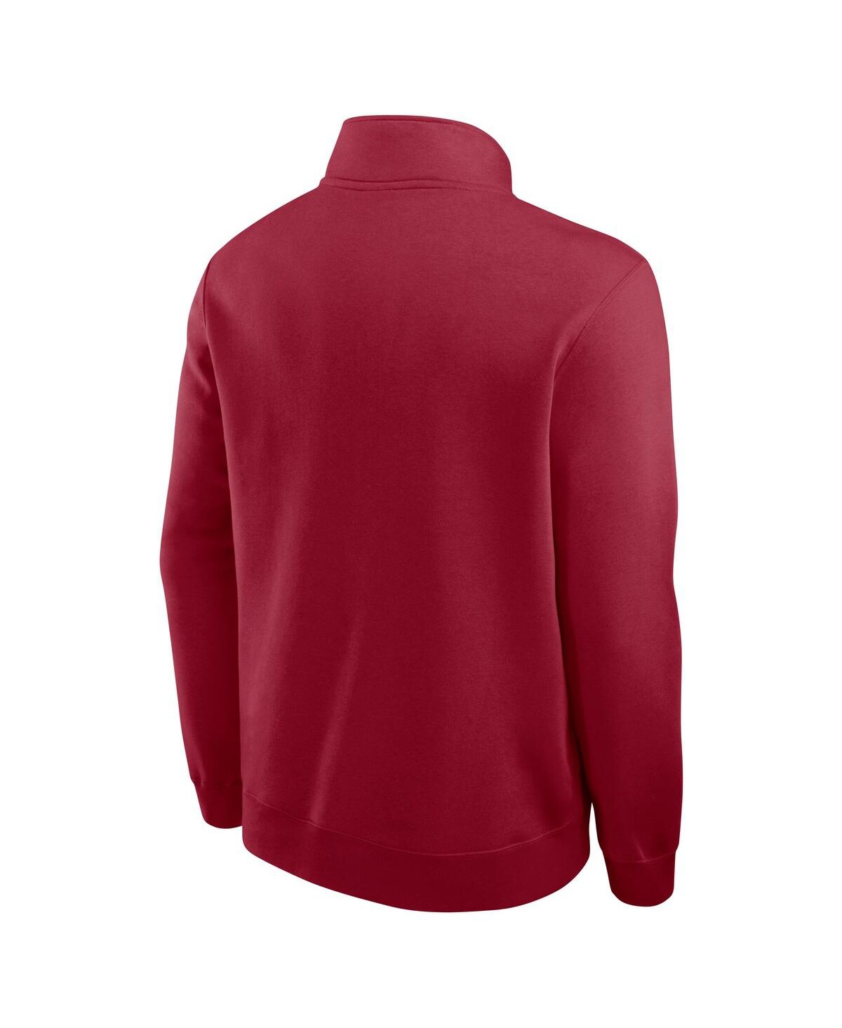 Jordan Men's Crimson Oklahoma Sooners Primetime Club Half-zip Pullover Sweatshirt In Red