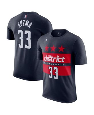 Jordan - Men's Kyle Kuzma Navy Washington Wizards Statement Edition Name Number T-Shirt