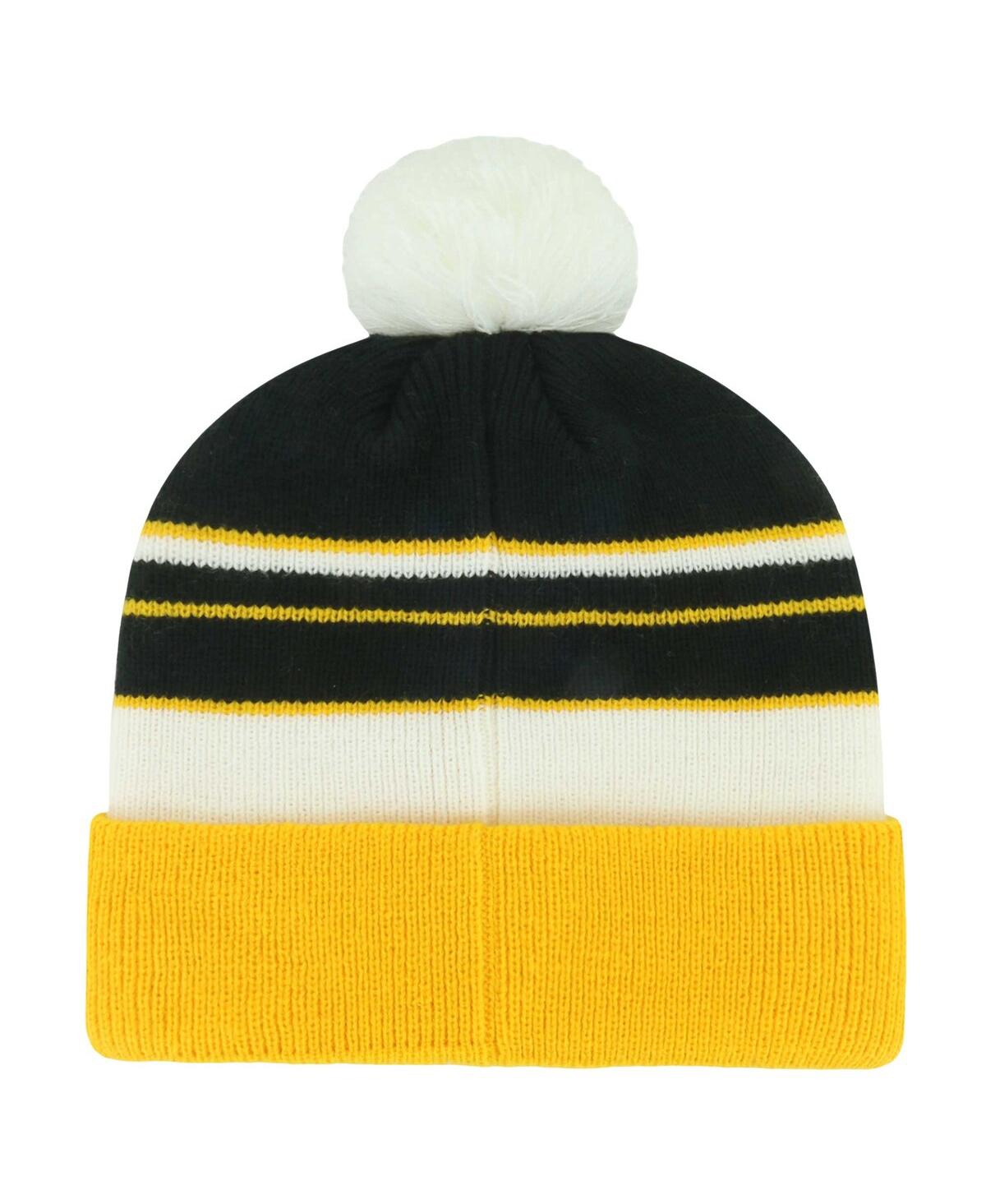 47 Brand Big Boys And Girls Black Iowa Hawkeyes Peewee Cuffed Pom With Knit Hat In Multi