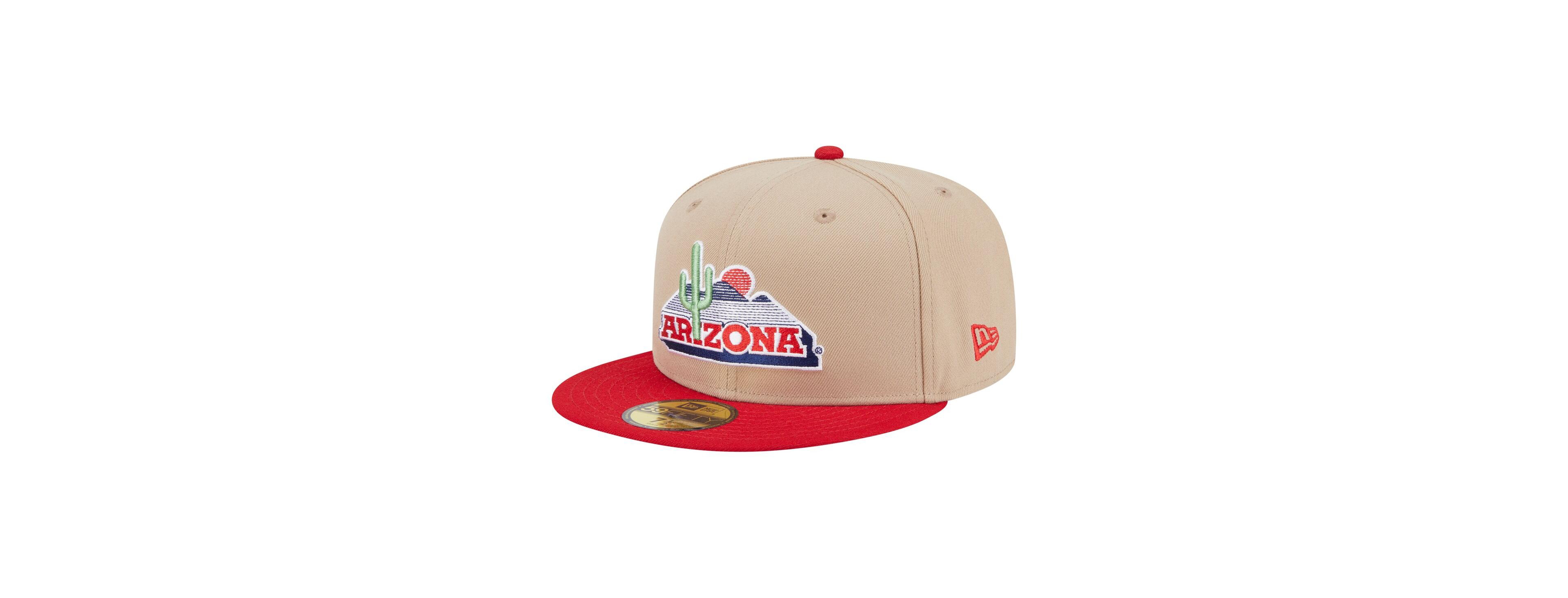 New Era Men's Khaki Arizona Wildcats Throwback Two-Tone 59FIFTY Fitted Hat